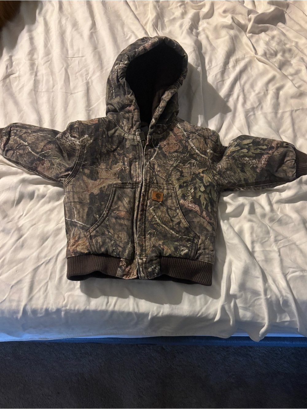 Carhartt Kids Brown Camo Hooded Zip Jacket